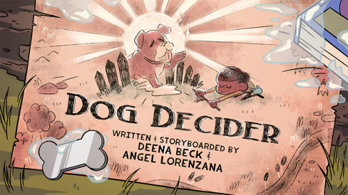 crewofthecreek: Dog Decider - Title CardDesigned and painted by Maaike ScherffPremieres tonight