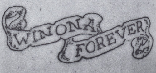 coffeedirt:  Johnny Depp’s Winona Forever tattoo, 1990. 