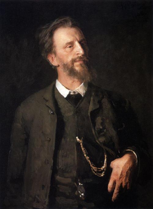 the-paintrist:Ilya Repin (1844–1930) - Portrait of painter Grigory Grigoryevich Myasoyedov - 1886Oil