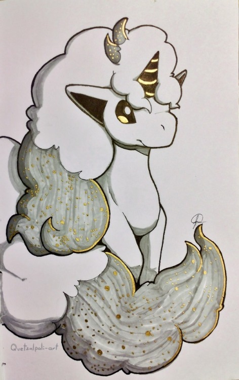 Galarian Ponyta! One month away from the new Pokemon  gen and I&rsquo;m STOKED!