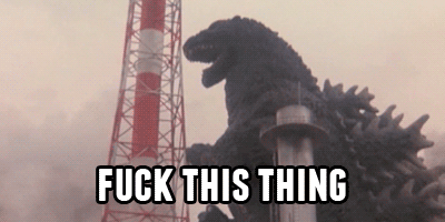 XXX swampthingy:  Godzilla, LANGUAGE!  photo