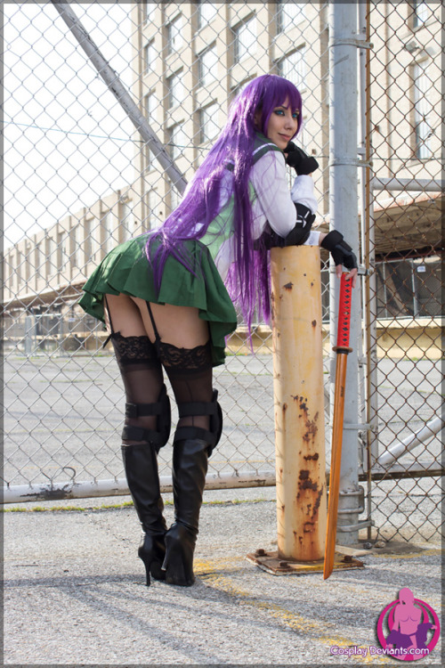 nsfwgamer:  Anna Cherry as Saeko for Cosplay Deviants Click here to see more free pics