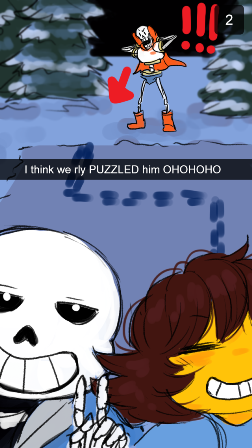 demdoodles:  SNAPTALE PT. 2 !!!!!! frisk continues their adventure down the snowy path… and meets some friends along the way :) Part 1 here  