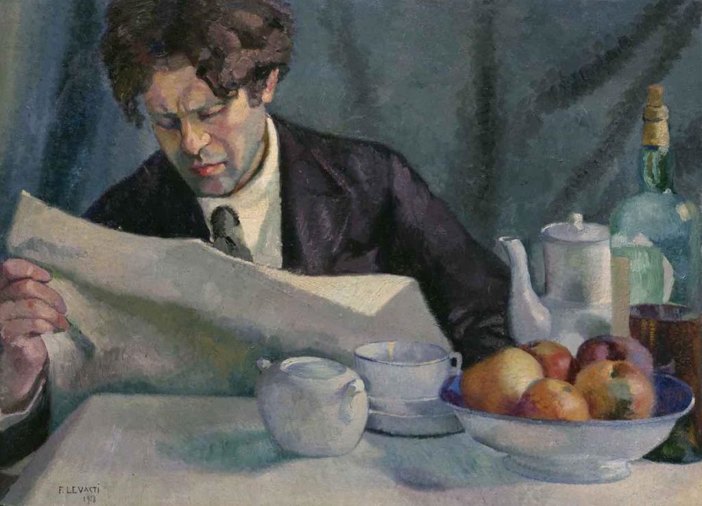 huariqueje:  Arrigo reading.  -    Fillide GiorgiItalian,1883-1966Oil on canvas