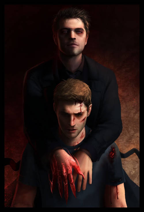 destielfanworks: destielfanworks: His Red Right Hand by artmetica [ao3, deviantart, livejournal, tum