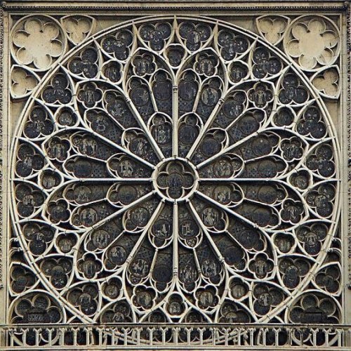 reimaginings-of-the-middle-ages: The Rose Window at Notre Dame Cathedral in Paris.