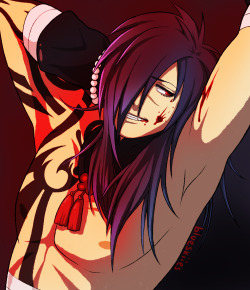 ugyaaa:  Pls take this drawing of scruffy post-fight Koujaku ♫ ♪(°ℇ °) 