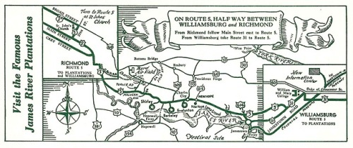 Maps of Virginia Route 5, Tyler Memorial Highway, the second one signed Elmo Jones (2 images)From: C