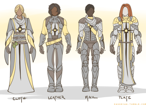 easorian:  Basic ABP uniform designs.  They’re all ungendered, so everyone wears the same. Yes, the 