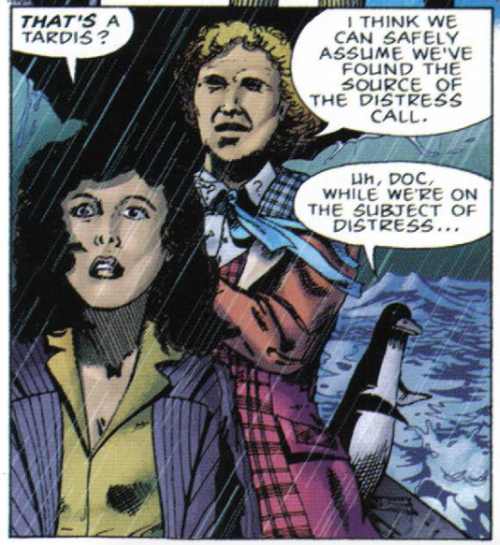 hiswholebohemiansoul:So in the Doctor Who comics… the Doctor and Peri travel with Frobisher… a shape