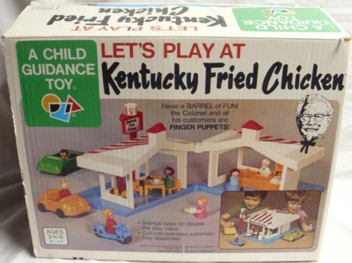 vintagetoyarchive: CHILD GUIDANCE: 1970 Kentucky Fried Chicken Play SetA Child’s Intro to a Non-Li