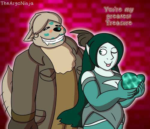 Hope you all had a nice Valentine’s Day! Here’s some art of Wulfric and Yadei after exch