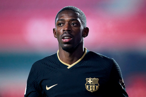 dailyfcb:Ousmane Dembele of FC Barcelona looks on during the Copa del Rey Match between Granada and 