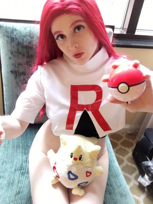 nsfwfoxydenofficial:  “To protect the world from devastation”… <3 Here is a first look at my Jessie from team rocket cosplay! I wore this to Dragon-con at the @cosplaydeviants booth! I will be doing a more elaborate wig and look for photo-shoots,