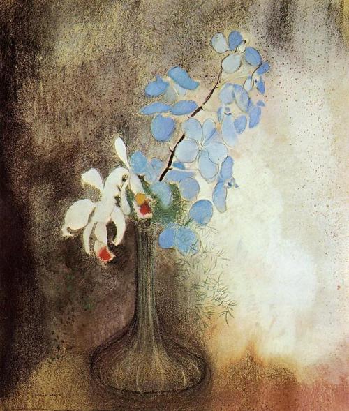 artist-redon: Orchids, Odilon Redon https://www.wikiart.org/en/odilon-redon/orchids 