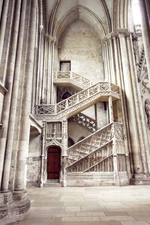 thesilvereye: As I walked through Rouen Cathedral, I glanced to the side and it hit me—I am ve