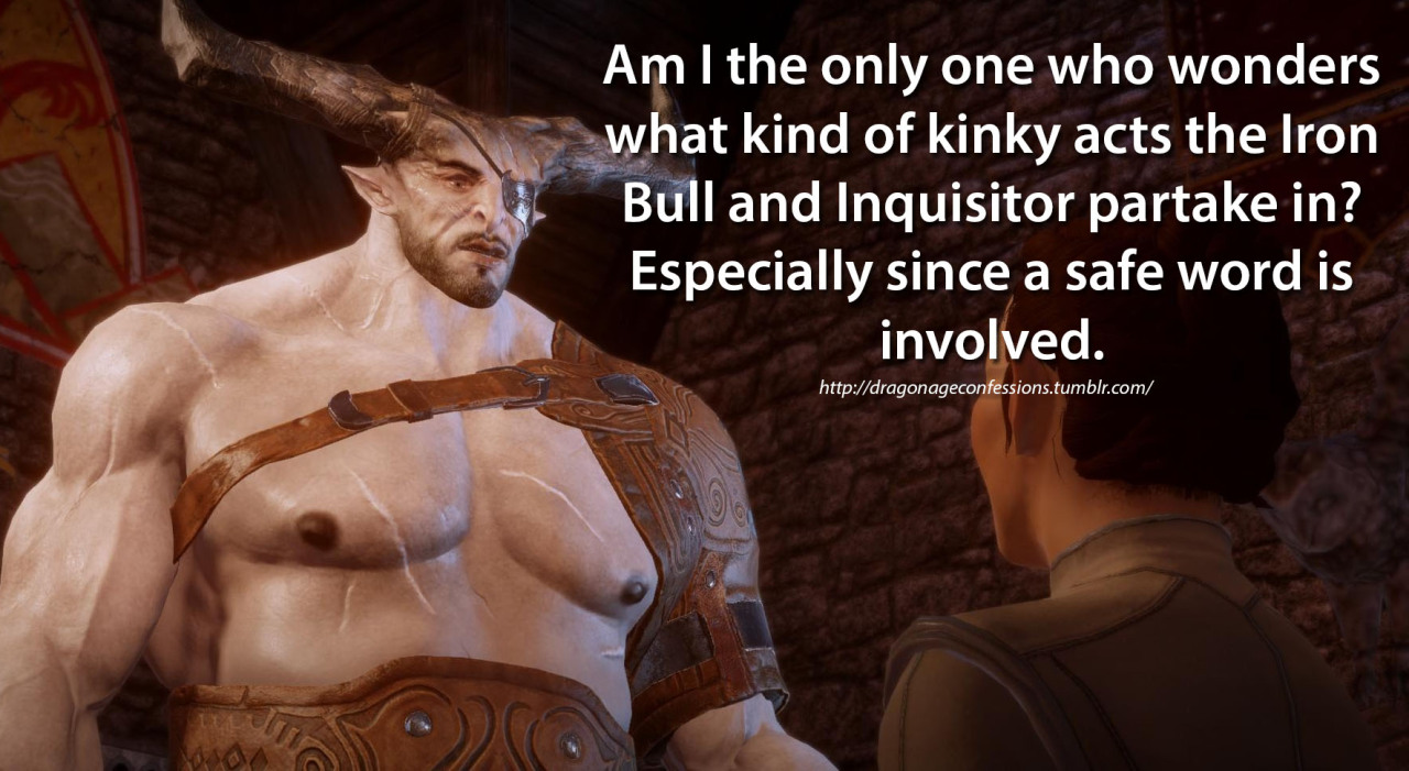 dragonageconfessions:  Confession:   Am I the only one who wonders what kind of