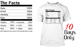 whyhuman:  The Facts - 10 Days Only. Buy Shirts and Hoodies here.http://teespring.com/TheFactsLimitedEdition 
