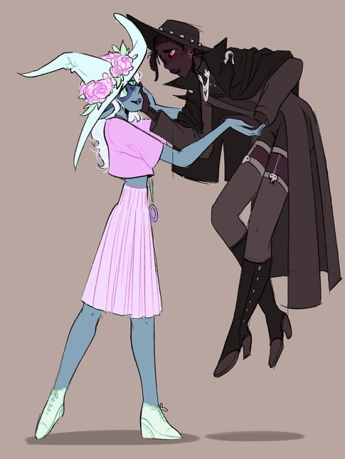 canadian-witch:pastel bf and goth bf = big hat energy