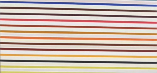 spacecamp1: John Plumb, Colour Steps No. 3, 1970, Oil on canvas, 74.9 x 161.3 cm.