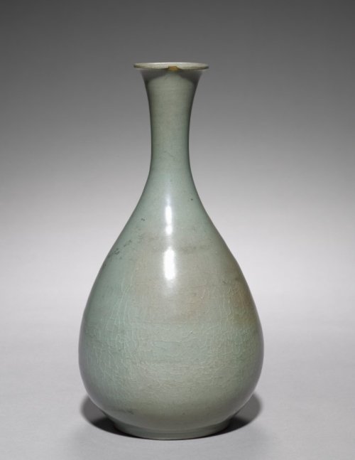 Bottle, 1100s, Cleveland Museum of Art: Korean ArtSize: Overall: 27.7 cm (10 7/8 in.)Medium: celadon