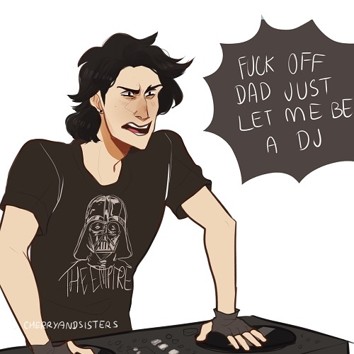 atinydino: Made a playlist of DJ Kylo Ren for the DJ AU no one asked for.Listencover art by: @cherry