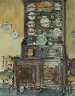 huariqueje: The Dresser   -   Louis Agricol Montagné French,1879-1960   Watercolor paper and charcoal traits , 44 x 30 cm. 