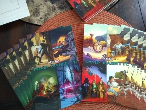 Getting some prints/postcards ready for next convention.