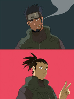 twistedgiggles:  moosopp-art:    Team Asuma More