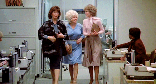 katharinehepburning:  Lily Tomlin, Dolly Parton and Jane Fonda in 9 to 5 (1980) // 69th Emmy Awards (2017)