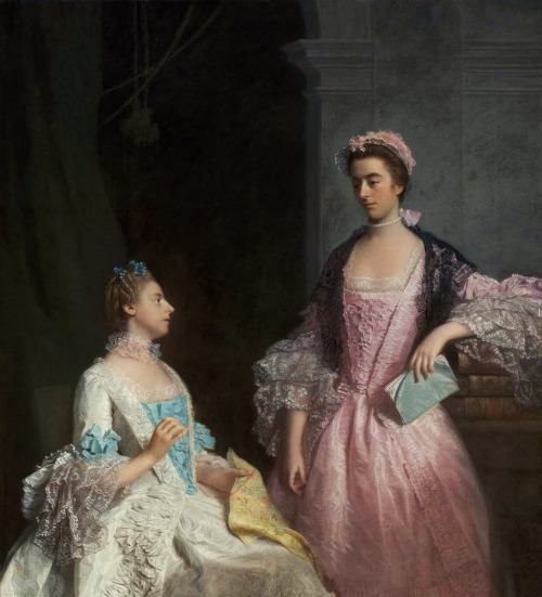 Portrait of Mrs. Laura Keppel and her Sister Charlotte, Lady Huntingtower by Allan Ramsay,1765