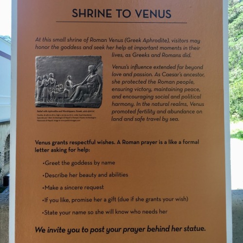 myfavoritedemons: Prayers to Venus: I work at the Getty Villa, and as part of our summer Roman Holid