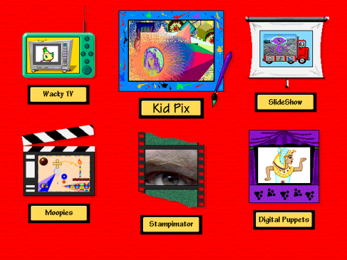 Kid Pix Studio Deluxe main menu