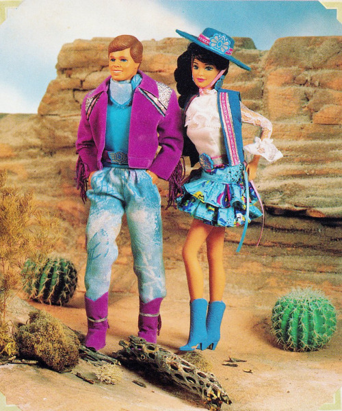 Western Fun Barbie, Sun Runner, Ken & Nia (1989) from Barbie Magazine 1990