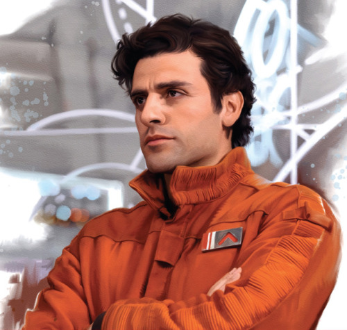 semisweetshadow: Illustration of Poe Dameron from A Leader Named Leia