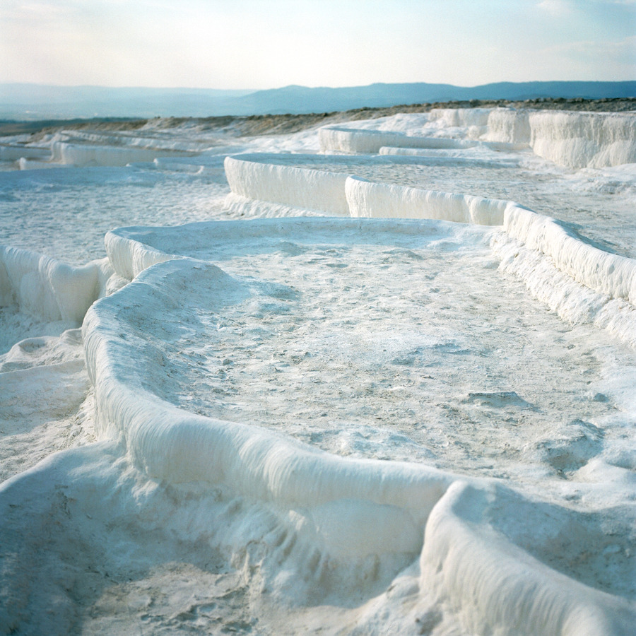 lensblr-network:  Turkeyâ€™s otherworldly Pamukkale, made up of terraced calcium