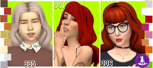 simthing-clever:C*rbs 333-342 Witching Hour Hair Dump UPDATE 05/31/22: ADDED TWH V2 SWATCHES AND MER