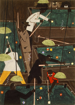 beyond-the-canvas: Jacob Lawrence, Pool Parlor,