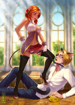 sub-kitten-boy:  Cat and Mouse  Source: https://abrakadabra2012.deviantart.com/art/Colab-Prey-304314225 