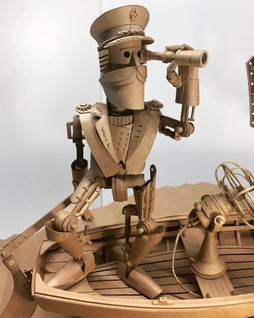 mymodernmet:  Artist Crafts Incredibly Detailed Cardboard Robots That Look Like They