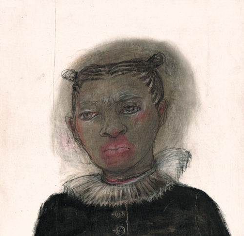 Marcelle Hanselaar (Dutch, b. 1945, Rotterdam, Holland) - 1: White Collar Black Girl, 2016 Pencil, O