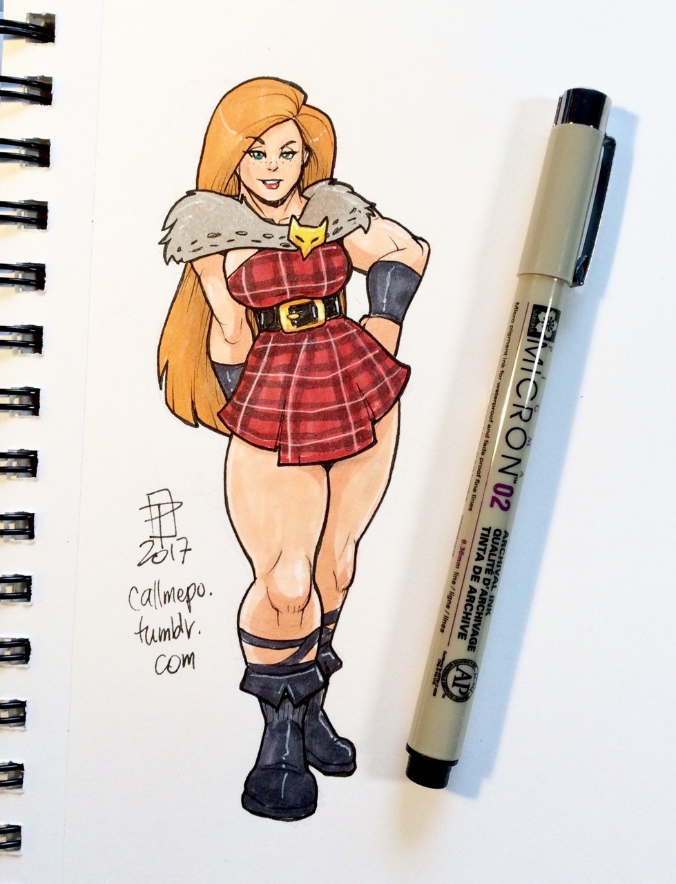 callmepo:Tiny doodle of another of The Scotsman’s daughter - I believe her name