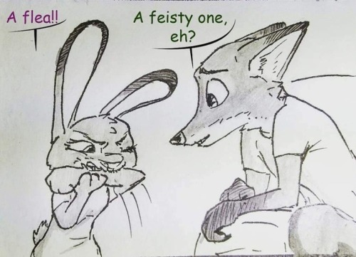 thegorysaint:“Bugs” Part 1 - Zootopia Fan ComicHere we have Judy and Nick struggling with unwanted g