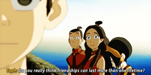 unicornships:Still appreciating the continuity. Toph & Twinkletoes (Aang’s) friendship lasting m