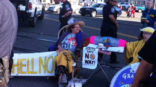 Grannies protesting Shell&rsquo;s Arctic drilling arrested in Seattle  According to their w