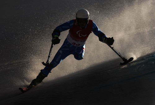 From Scenes From the 2022 Winter Paralympics, one of 29 photos. Davide Bendotti of Team Italy compet