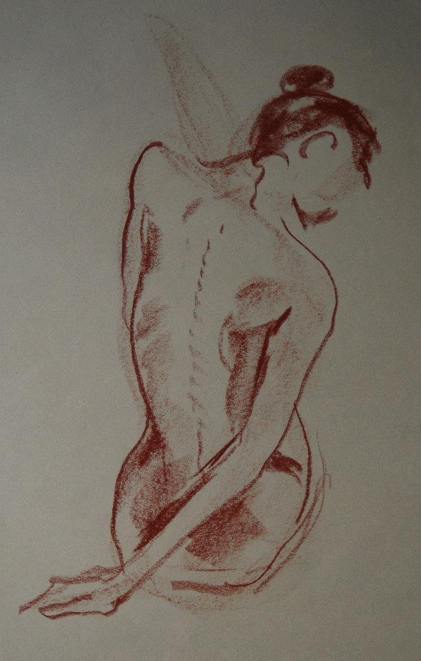 Brooke Lynne | Deb Zeller 2 minute pose, pastel on manilla paper Love this.