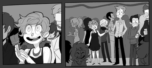 enenkaydoodles:Remember that time I put Eno, Kip, and Roy into the background of my anthology comic?