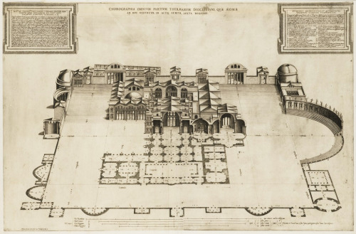 Vincenzo Scamozzi, Reconstruction of the Baths of Diocletian & detail, 1580. Graf von Auersperg 