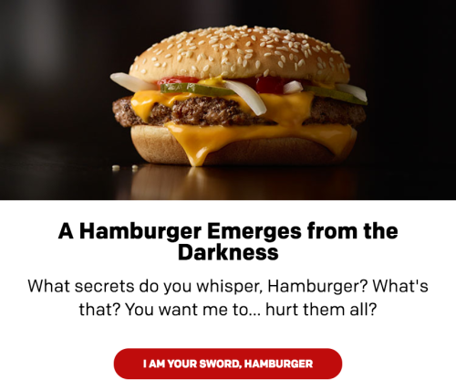 Changed some words on McDonalds.com today
